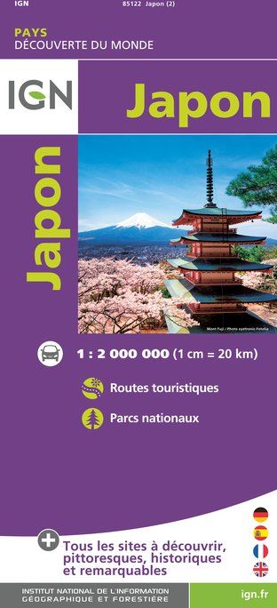Carte routière - Japon  National Geographic – La Compagnie des Cartes - Le  voyage et la randonnée