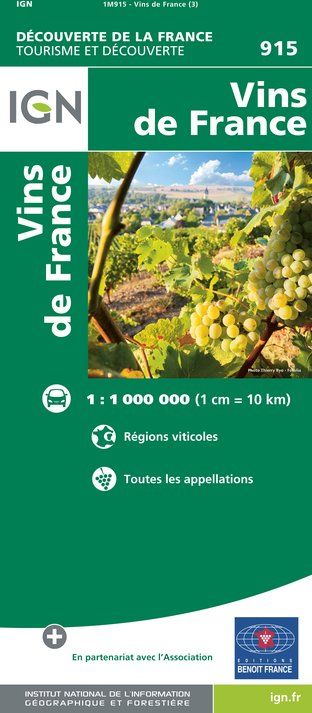 915 VINS DE FRANCE CARTES DE TOURISME FRANCE - IGN