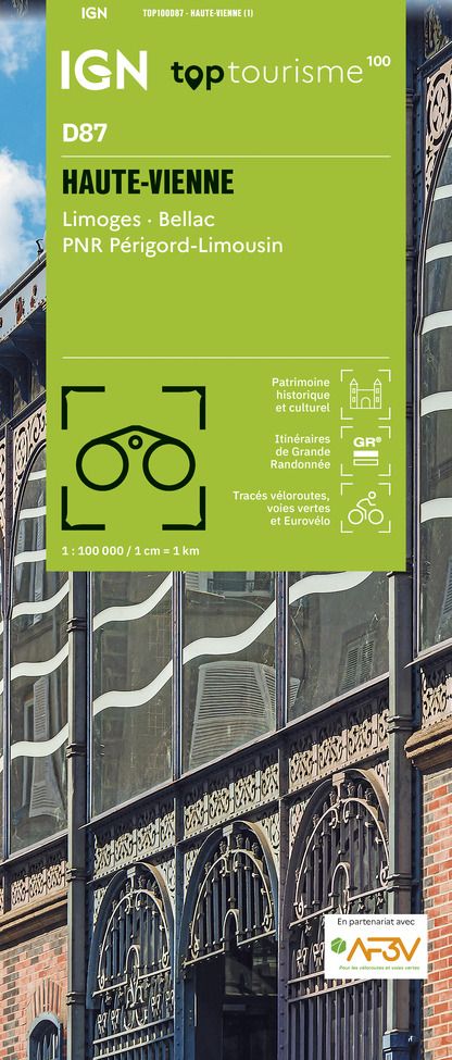 TOP100D87 HAUTE-VIENNE CARTES DE TOURISME FRANCE IGN