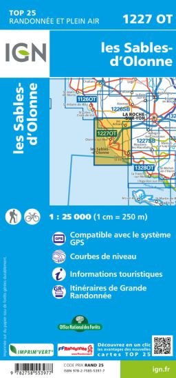 1227OT - LES SABLES-D'OLONNE CARTES DE RANDONNÉE
